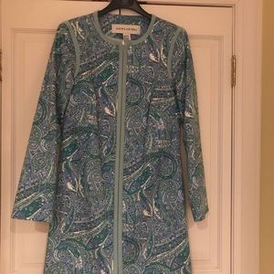 Soft aqua white blue spring cost